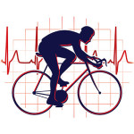 Cyclist and heartbeat