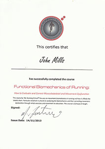 John Mills running school certificate