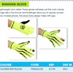 Running Glove promotion