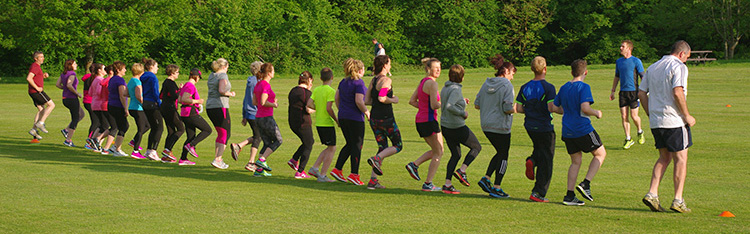 running group in park